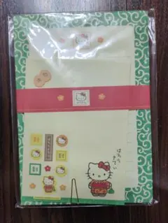 【新品・未使用】ハローキティ レターセット 24枚　レトロ　和柄