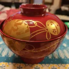 天然木製　桂寛　漆塗金彩蒔絵 瓢型 吸物椀 ５客　山中漆器木箱入り　雑煮汁椀 新品！桂寛加賀山中塗漆煮物椀5セット箱説明書あり