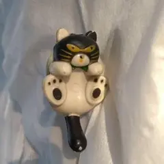 猫キャラクター フィギュア 黒白　どろぼうにゃんこ　ねこ　置物　猫　ネコ