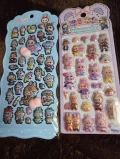 ラブブ（お尻ぷにぷに１枚）3Dドロップシール2枚セット