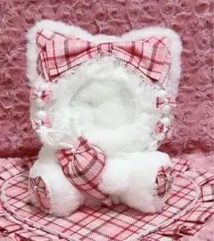 おすわり ぬい服 ちびぐるみ 12cm 着ぐるみ ねこ ピンク - メルカリ