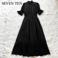 極美品❤️SEVENTEN by MIHO KAWAHITO ロングワンピース ドットワンピース(ホワイト) - seventen