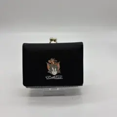 新品未使用　トムとジェリー 三つ折り財布 ブラック　がま口