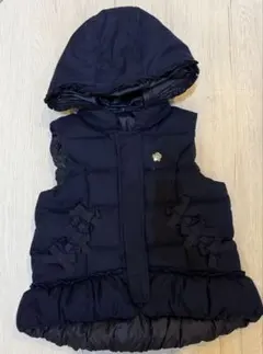 本日限定値下げ！ネイビーフード付きリバーシブルダウンベスト