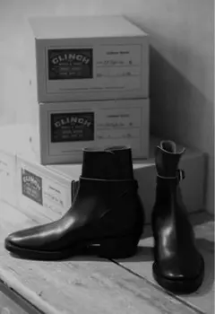 brass clinch ジョッパブーツ　カーフレザー　26 CLINCH ホースバットレザー ジョッパーブーツ BRASS ブラス