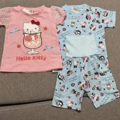 キティ　サンリオ　腹巻きパジャマ　半袖　　パフスリーブ　Tシャツ　仮面ライダー