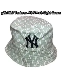 90s y2k MLB Yankees バケットハット ライトグリーン 激レア