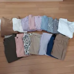 レディース まとめ売り服淡色 セーター カットソーニットブラウスパンツ 16点