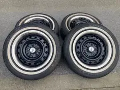 114.3 5穴 130クラウン14インチ タイヤ新品 鉄ホイ 旧車 ネオクラ
