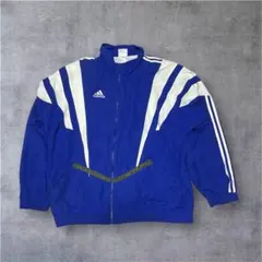 90s adidas トラックジャケット L バックプリント 刺繍ロゴ 古着