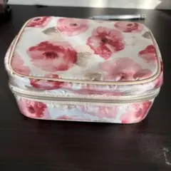 Francfranc 花柄ポーチ ミラー付き コンパクト