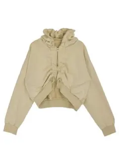 AMERI OYSTER SILHOUETTE HOODIE ベージュ　F