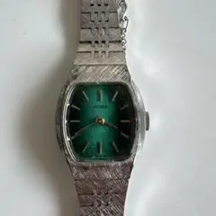 大*助様 CITIZEN 手巻き時計 緑文字盤