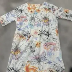 antiqua PATTERNTORSO花柄 リネン混ワンピースアンティカ