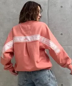 美品 adidas アディダス ロゴ ルーズフィット 裏起毛 スウェット 大きめ