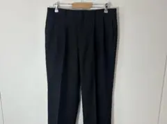 プリーツ入り スラックス 黒