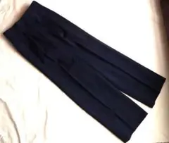 スラックス スーツパンツ スーツズボン 毛100 ウール 紺 ネイビー ビジネス