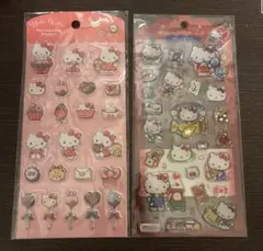 ハローキティ　ドロップジュエリーシール　マシュマロステッカー　サンリオ