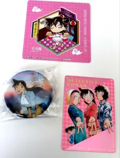 名探偵コナン セガラッキーくじ 缶バッジ・トレーディングカード・コースター毛利蘭