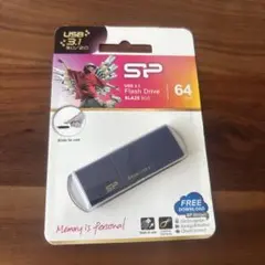 SP シリコンパワー USBメモリ 64GB USB3.0 スライド式 ブラック