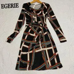 EGERIEフランス製　VICTORIAジャージーワンピース 幾何学柄ワンピースのサムネイル