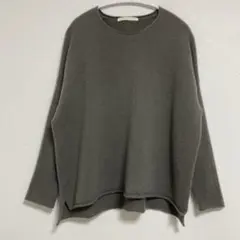 evam eva カシミヤ セーブル ニット プルオーバー　F グレー evam eva - evam eva カシミヤ セーブル ニット プルオーバー F グレー