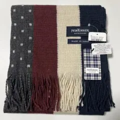 NEWYORKER ストライプドットマフラー