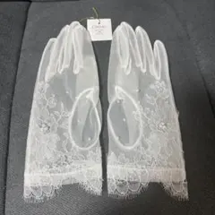 【美品】Cherie CG-223 OW ショートグローブ　ブライダル