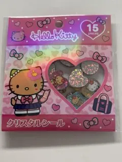 日焼けキティ　クリスタルシール　おはじき　サンリオ　シール　正規品