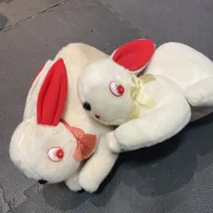 昭和　レトロファンシー　レアぬいぐるみ　赤目ウサギ　70年代　ウサギ　2個セット