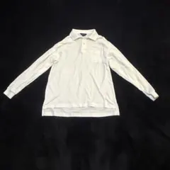 バーバーリー　ゴルフ ポロシャツ L ノバチェック襟 日本製 白 長袖