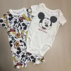 ミッキーマウス　ロンパース・ボディスーツセット