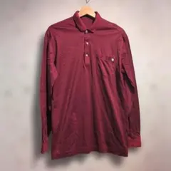90s Lyle & Scott 長袖ポロシャツ ボルドー L ライル&スコットのサムネイル