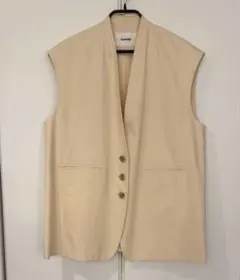 MACHATT ベスト ジレ アイボリー ベージュ フリーサイズ