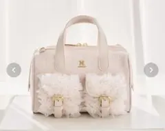 チュールフリルボストンバッグ ピンク