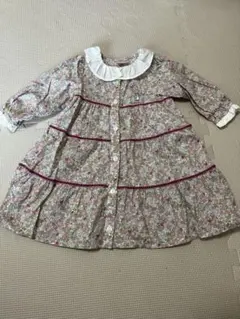 petit main 花柄ティアードワンピース　ピーターラビット