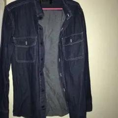 ダークブルー デニムシャツ Mサイズ　即買い大歓迎
