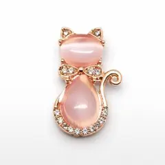 【人気】猫ネックレス ピンクゴールド レディース 高見え 可愛い 上品