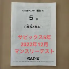 サピックス5年生　テスト2024年度1年分　全て原本　　最終価格 サピックス 新5年（現4年）1月組分けテスト過去問原本