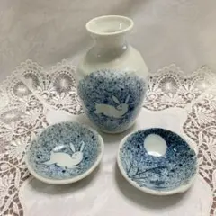 酒器&お猪口セット☆うさぎ☆お月見☆