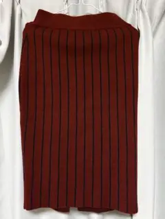 MOUSSY 赤 ストライプ タイトスカート