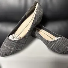 新品未使用 パンプス グレンチェック グレー プレゼントにも！