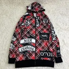 美品✨NIER CLOTHING 総柄 ロングパーカー