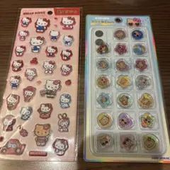 サンリオ　日焼けキティ シールセット おはじきシール　ぷっくりシール