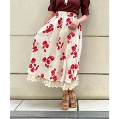 アクシーズファム キャンディーアップル柄SKスカート 新品タグ付