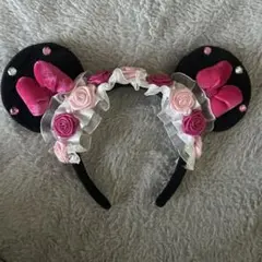 ミニー カチューシャ 薔薇
