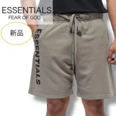 新品 FOG ESSENTIALS ロゴ ハーフパンツ カーキ系 グレー系 S
