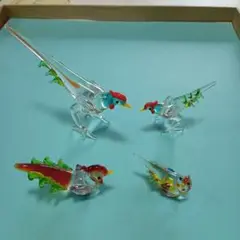 ガラス細工小物鳥キジ