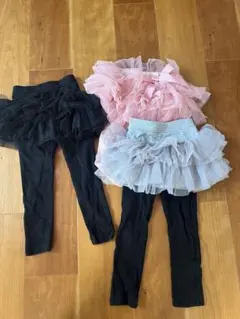 チュチュ付きレギンスセット 100cm 3点セット