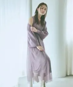 mysty woman セットアップ ワンピース ピンク ブラウン